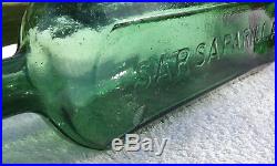 Beautiful Green/teal Old Dr. Townsend's Sarsaparilla N. Y, Antique Bottle