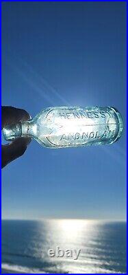 Beautiful Old Paneled 1876 Albany Ginger Ale? Old New York Blob Top Soda Bottle