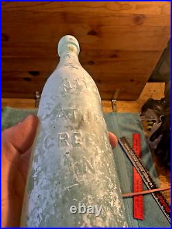Blob Top Antique Soda Bottle 1800's Cha's W. Lyon Act Athens Greene Co. NY