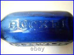 Blue 10 Sided Blob Top WP Knickerbocker New York City Soda Mineral Water Bottle