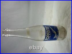 Blue label topflite beverages rochester ny acl soda bottle with fighter jet imag