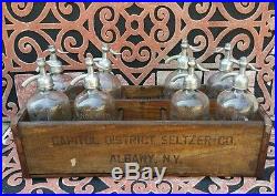 Box of 8 1920s Capitol District Seltzer Company Bottle from Albany, New York