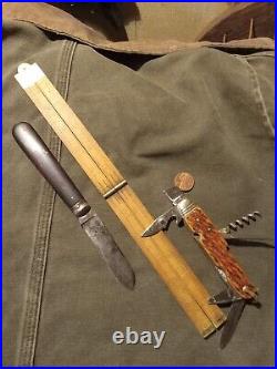 Boy Scout, Lot 2 Knives, Hobo, Camp, Knife Ulster Knife Co. Ny, & Inox, Part