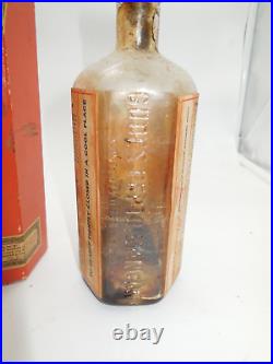 Bq Breitenenbach Ny Gude's Pepto-mangan Paper Label Embossed Medicine Bottle Box