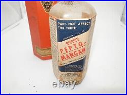 Bq Breitenenbach Ny Gude's Pepto-mangan Paper Label Embossed Medicine Bottle Box