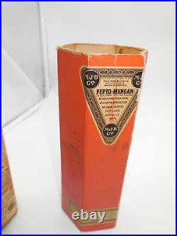 Bq Breitenenbach Ny Gude's Pepto-mangan Paper Label Embossed Medicine Bottle Box