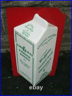 Buffalo NY Milk Bottle Carton Light-up Sign, Amherst Farm Dairy Snyder NY