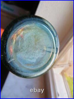 C. Lediard New York, Antique 1800's Applied Top Blue Glass Soda, Beer, Water Medicin