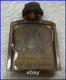 C. T. R. & Co. POPPY OIL NEW YORK/ CHICAGO MEDICINE BOTTLE WITH ORIGINAL LABEL