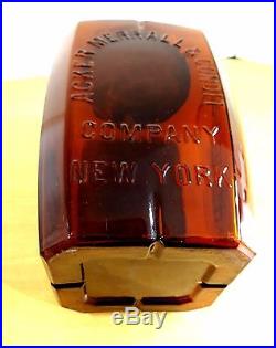 CAFE DE LUXE rare ACKER MERRALL & CONDIT Co. New York Advertising JAR Amber