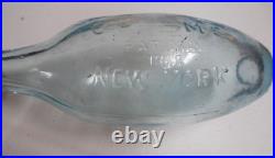 CARL H SCHULTZ 1868 Tenpin Glass Bottle May 1868-New York- Blob Top-Rare