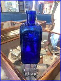 CASWELL HAZARD & Co. NEW YORK & NEWPORT COBALT BLUE 1880's. BOTTLE BIM Original