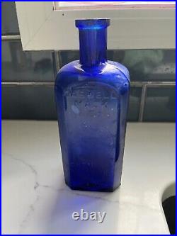CASWELL MACK & CO CHEMIST NEW YORK & NEW PORT Cobalt Blue Bottle