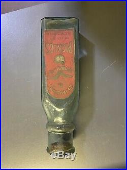 CATHEDRAL PICKLE BOTTLE T. B. Truesdell Pickles New York Antique Original Label