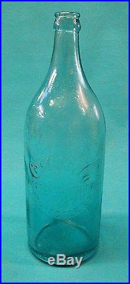 COCA COLA 30oz Tall Aqua Bottle with arched script / Rochester NY