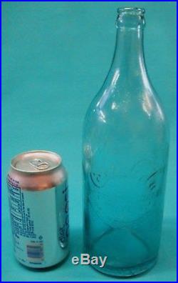 COCA COLA 30oz Tall Aqua Bottle with arched script / Rochester NY