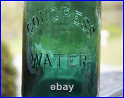 CONGRESS SPRING CO. SARATOGA N. Y. 1880s Mineral Water Bottle