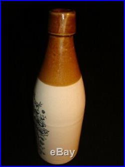 Circa 1880s Hinckel Brewing Old Jug Lager Ceramic Bottle, Albany, NY Version 1