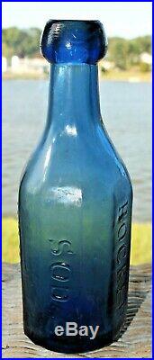 Civil War Antique Knickerbocker Soda Water Bottle C. C. Cobalt Blue NY New York