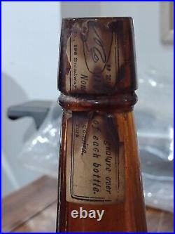 Civil War era 1859 Medicine bottle. Orig. Label Calif. Port Wine HAGEMAN& SON NY