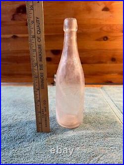 Clune & Torpy Registered Clear Glass Blob Top Soda Bottle Peekskill NY Antique