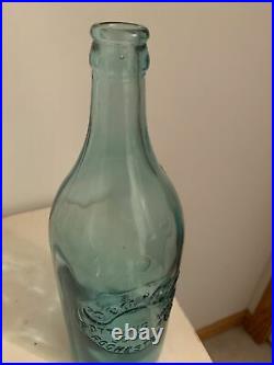 Coca Cola 30oz Script Logo, Light Blue Rochester, NY Bottle
