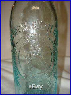 Colonial Bottling Co. Manhattan, N. Y. Indian Picture Blob Top Soda/Beer Bottle