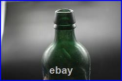 Congress Empire Springs Saratoga New York NY Green Pint 7 3/4 Water Bottle