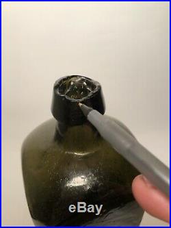 Crude Pontiled Olive Green Black Glass Dr. Townsend's Sarsaparilla Albany Ny