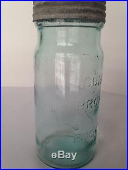 Curtice Brother's Rochester NY vintage fruit jar 24 ounce size unique shape