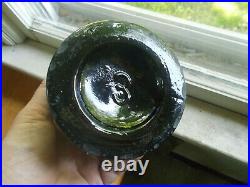D. A. KNOWLTON SARATOGA, NY 1860s QUART MINERAL WATER BOTTLE PRETTY DEEP GREEN