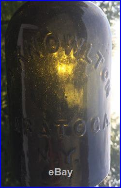 D. A. Knowlton Springs Saratoga NY Mineral Water Bottle Amber
