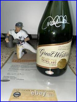 Derek Jeter Signed New York Yankee Stadium Used Champagne Bottle Steiner Xmas