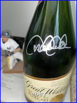 Derek Jeter Signed New York Yankee Stadium Used Champagne Bottle Steiner Xmas