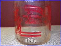 Diamond Rock Creamery Milk Bottle Troy, N. Y. Buy War Bonds & Stamps Slogan