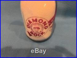 Diamond Rock War Slogan Milk Bottle, Troy, New York