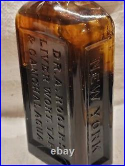 Dr A Rogers Liver Wort Tar & Canchalacua New York Wm B Henery Embossed Labeled