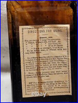 Dr A Rogers Liver Wort Tar & Canchalacua New York Wm B Henery Embossed Labeled