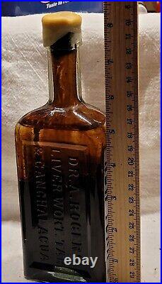 Dr A Rogers Liver Wort Tar & Canchalacua New York Wm B Henery Embossed Labeled