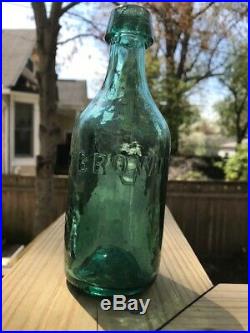 Dr. BROWN (New York) pontiled, soda or mineral water bottle