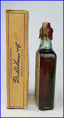 Dr. Kilmers Cough Syrup Cure Binghamton NY Antique Bottle & Box With Contents