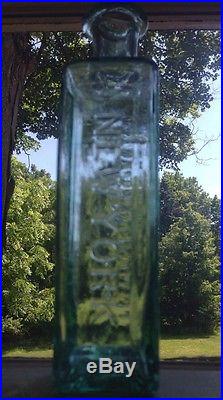 Dr. S Fitch & Co. N. Y. Extremely Rare Size Square Pontil Medicine Bottle