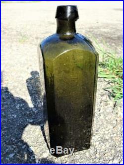 Dr Townsend Sarsaparilla Bottle Albany, NY Olive Green Crude Pontil