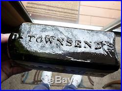 Dr. Townsend's Sarsaparilla, Albany, N. Y. Bkack Glass Deep Green, Pontil, Apl. Lip NICE