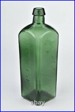 Dr Townsend's Sarsaparilla Albany NY Bottle Nice Green Color 19th Century