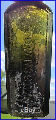 Dr Townsend's Sarsaparilla Albany NY bottle pontil olive green VARIANT