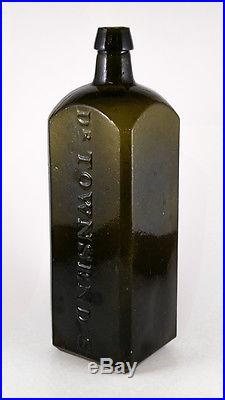Dr. Townsend's Sarsaparilla Bottle Olive Green Albany N. Y. Pontil