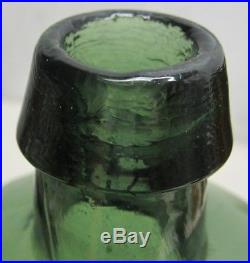 Dr Townsend's sarsaparilla Albany NY iron pontil emerald green bottle