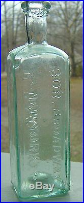 E. Anthony / 308 Broadway New York pontil antique photography chemical bottle