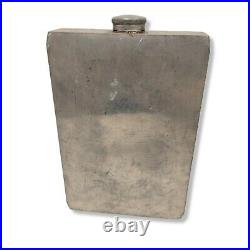 ESTATE Abercrombie And Fitch Silver Vintage Flask England New York 64 OZ Rare